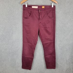 Pilcro and the Letterpress Sz 29p Superscript Skinny Jean Anthropologie Burgundy
